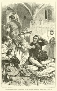 Onu o kadar derin bir şekilde uyurken buldu ki, onu uyandırmakta biraz zorluk çekti. by Francis Wilfred Lawson