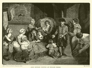 John Howard bir İngiliz hapishanesini ziyaret ediyor by Francis after Wheatley