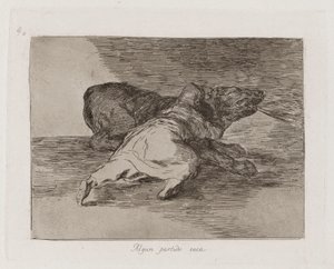 İçinden Bir Şey Çıkarıyor, Savaşın Felaketlerinden Tabaka 40 by Francisco de Goya