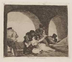 Acı mevcudiyet (Bitter to Be Present), pl. Savaşın Felaketleri serisinden 13 by Francisco de Goya