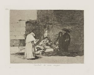 Bir kadının sadaka. (Bir kadın by Francisco de Goya