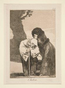Chiton (Hush), pl. Los caprichos serisinden 28 by Francisco de Goya