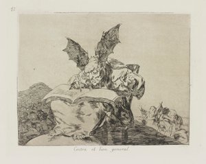 Genel iyiliğe karşı. (Ortak İyiye Karşı.), pl. Savaşın Felaketleri dizisinden 71 by Francisco de Goya