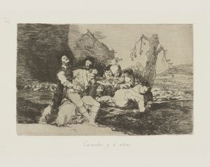 Onları iyileştir ve ? bir diğer. (Onları İyileştirin ve Sonrakine Geçin.), pl. The Disasters of War serisinden 20 by Francisco de Goya