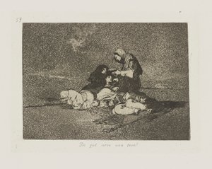 Neyden? bir fincan servis eder mi? (Bir Bardağın Kullanımı Nedir?), pl. Savaşın Felaketleri dizisinden 59 by Francisco de Goya