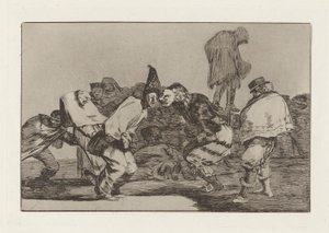 Alegrias antrojo, que ma?ana seras ash (Sevin, Karnaval, Yarın Kül Olacaksın) olarak da bilinen Disparate de carnaval (Carnival Folly), Los disparates (Los atasözü) serisinden by Francisco de Goya