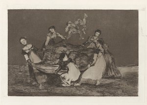 Los absurdities (Los atasözü) dizisinden Ölü Eşekten Daha Ağır olarak da bilinen Feminine Folly by Francisco de Goya