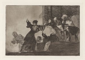 Los disparates (Los atasözü) dizisinden İki Kafa Birden İyidir olarak da bilinen farklı pobre (Zavallı Budalalık) by Francisco de Goya