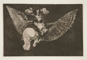 Farklı volante (Flying Folly), pl. Los atasözleri serisinden 5 by Francisco de Goya