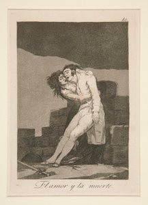 Aşk ve Ölüm (Aşk ve Ölüm), pl. Kaprisler dizisinden 10 by Francisco de Goya