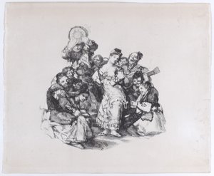 El vito Endülüs dansı, yak. 1825-1826., yakl. 1825-1826. by Francisco de Goya