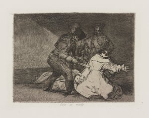 Bu kötü. (Bu Kötü.), pl. Savaşın Felaketleri dizisinden 46 by Francisco de Goya