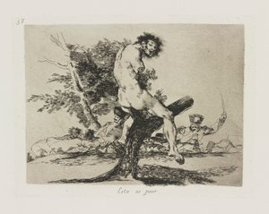 Bu daha kötü. (Bu Daha Kötü), pl. Savaşın Felaketleri dizisinden 37 by Francisco de Goya
