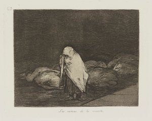 Ölüm yatakları. (Ölüm Yatakları.), pl. Savaşın Felaketleri dizisinden 62 by Francisco de Goya