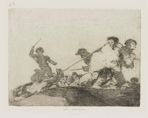 Bunu hak etti. (Ben bunu hak ettim.), pl. Savaşın Felaketleri dizisinden 29 by Francisco de Goya