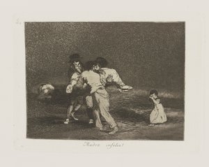 Mutsuz anne! (Mutsuz Anne!), pl. Savaşın Felaketleri serisinden 50 by Francisco de Goya