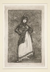 Maja [koyu bir arka plan ile] by Francisco de Goya