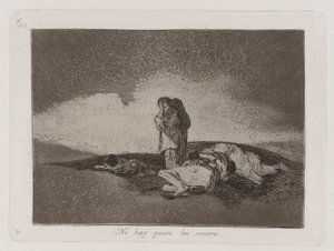 Onlara Yardım Edecek Kimse Yok, Savaşın Felaketlerinden Levha 60 by Francisco de Goya