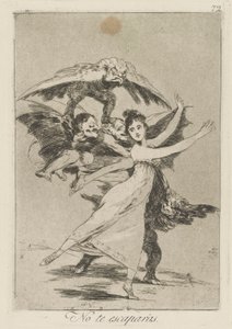 Kaçış yok. (Kaçmayacaksın.), pl. Los caprichos serisinden 72 by Francisco de Goya