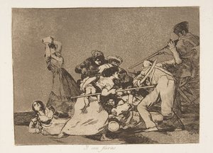 Los Desastres de la Guerra 'Savaşın Felaketleri'nden Plaka 5: 'Ve t..., 1810, 1863'te yayınlandı. by Francisco de Goya