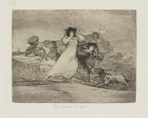O? isyan bu mu (Bu Hubbub Nedir?), pl. Savaşın Felaketleri dizisinden 65 by Francisco de Goya