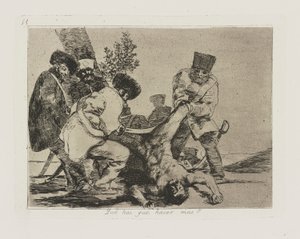ne? daha fazlasını yapmak zorunda mısın? (Daha Ne Yapılabilir?), pl. Savaşın Felaketleri dizisinden 33 by Francisco de Goya