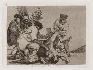 Daha fazlasını yapacak ne var? (Daha Ne Yapılabilir?), Savaşın Felaketlerinden Levha 33 by Francisco de Goya