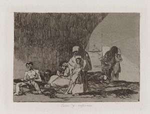 Sağlıklı ve Hasta, Savaşın Felaketlerinden 57. Levha by Francisco de Goya