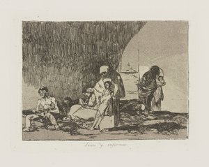 Sağlıklı ve hasta. (Sağlıklı ve Hasta.), pl. Savaşın Felaketleri dizisinden 57 by Francisco de Goya