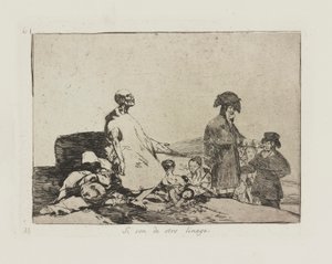Eğer başka bir soydanlarsa. (Belki Başka Bir Irktandırlar.), pl. Savaşın Felaketleri dizisinden 61 by Francisco de Goya
