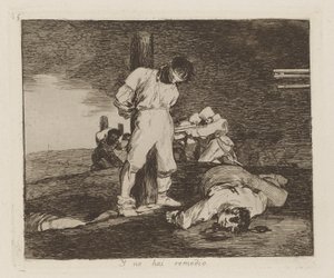 Y hayır hai remedio (Ve orada by Francisco de Goya