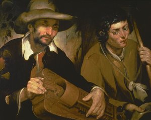 Kör Hurdy-Gurdy Oyuncu, c.1640