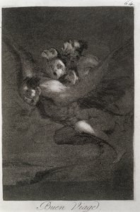 193-0082164 İyi yolculuklar, 'Los caprichos'un 64. levhası by Francisco Jose de Goya y Lucientes