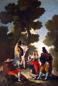 Bir Maja ve Gallants by Francisco de Goya