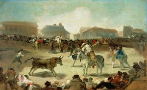 Bir Köy Boğa Güreşi (tuval üzerine yağlı boya) by Francisco de Goya