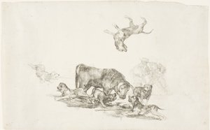 Köpeklerin Saldırdığı Boğa by Francisco Jose de Goya y Lucientes