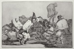 Karnaval fantezisi, 'Atasözleri'nin 14. levhası by Francisco Jose de Goya y Lucientes