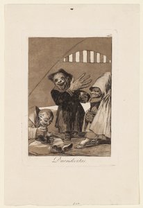 Duendecitos, "Los Caprichos" dan levha, 1799 by Francisco de Goya