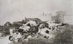 Daha da kötüsü, 'Savaşın Felaketleri'nin 22. levhası by Francisco Jose de Goya y Lucientes