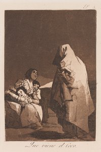 İşte Comes the Bogey, 18. yüzyılın sonları ve 19. yüzyılın başlarında yüzyıl (baskı) by Francisco de Goya