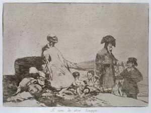 Belki de başka bir cinstendirler, 'Savaşın Felaketleri'nin 61. levhası by Francisco Jose de Goya y Lucientes