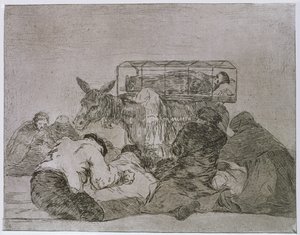Garip bağlılık!, 'Savaşın Felaketleri'nin 66. levhası by Francisco Jose de Goya y Lucientes