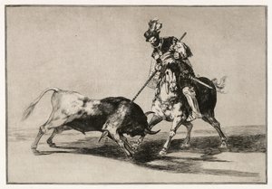 Mızrağıyla Boğa Saldıran Cid Campeador by Francisco de Goya