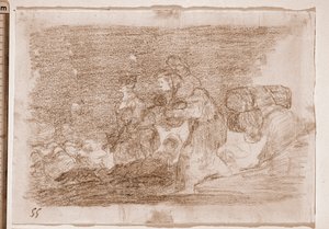 Savaşın Felaketleri: Ve bu da (hazırlık çizimi by Francisco de Goya