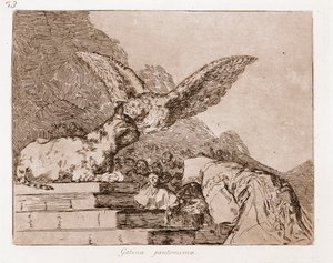 The Disasters of War : Cat Pandomim (hazırlık çiziminden gravürleme) by Francisco de Goya