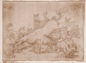 Savaşın Felaketleri: İyi savunuyor (hazırlık çizimi by Francisco de Goya