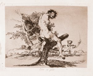 Savaşın Felaketleri : Bu daha kötü (Hazırlık çiziminden gravür by Francisco de Goya