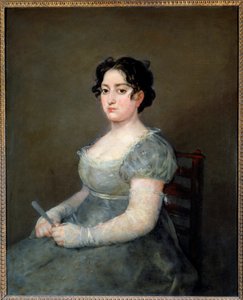 Fan Tablosunda Kadın Francisco de Goya (1746-1828) 19. Yüzyıl Güneşi. 1,03x0,84 m by Francisco de Goya