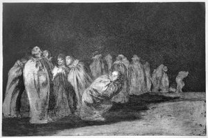 Çuvaldaki adamlar, 'Atasözleri'nin 8. levhası by Francisco Jose de Goya y Lucientes