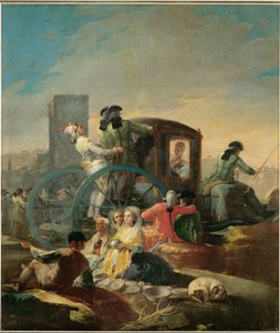 Çömlek tamircisi, Prado Sarayı için duvar halıları karikatürü (tuval üzerine resim) by Francisco Jose de Goya y Lucientes